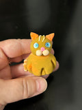 Polymer clay orange tabby cat miniature