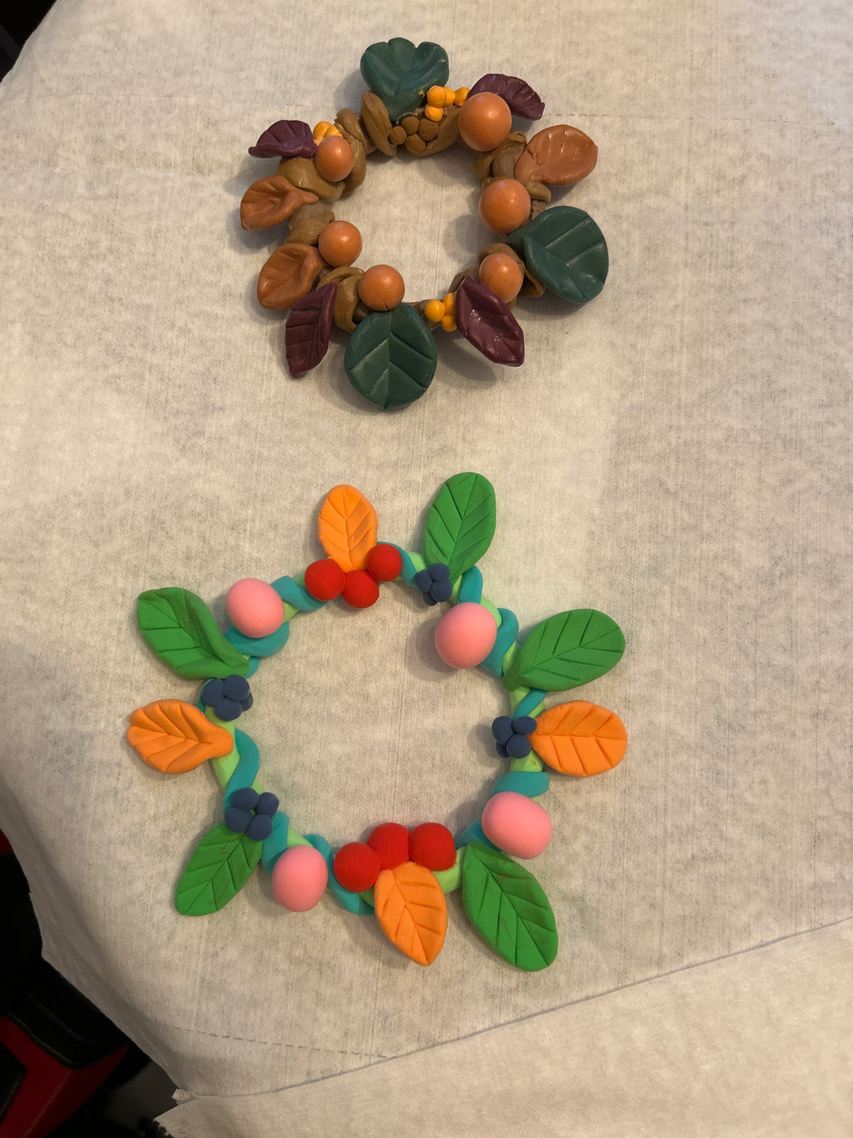 Berry & Bloom Clay Wreath | Handmade Polymer Clay Candle Ring