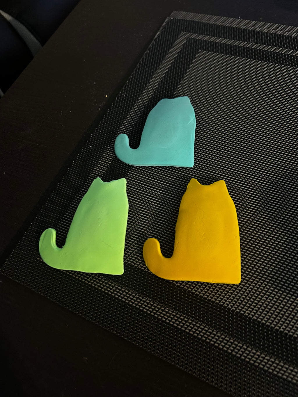 Triple Kitty Trinket Trays (Natural or Glazed)