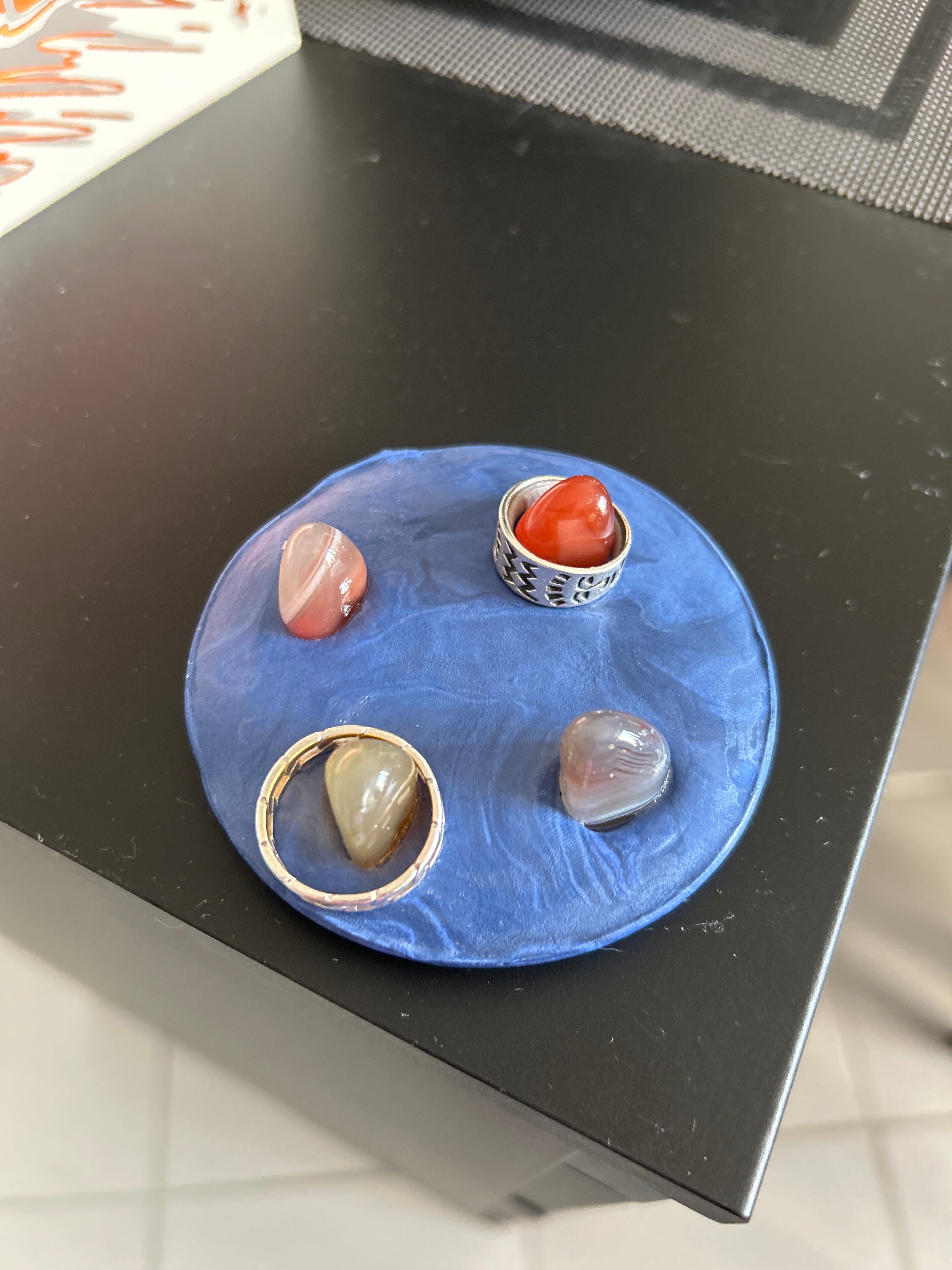Crystal & Clay Ring Holder