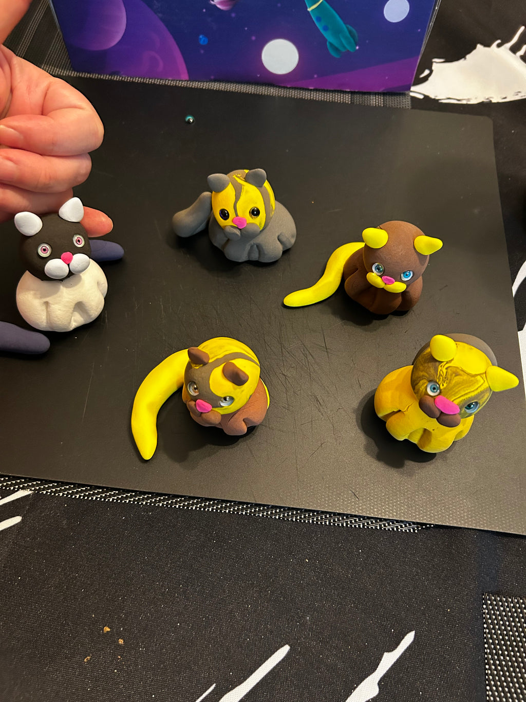 Cute Kitty Friends (Natural or Glazed)