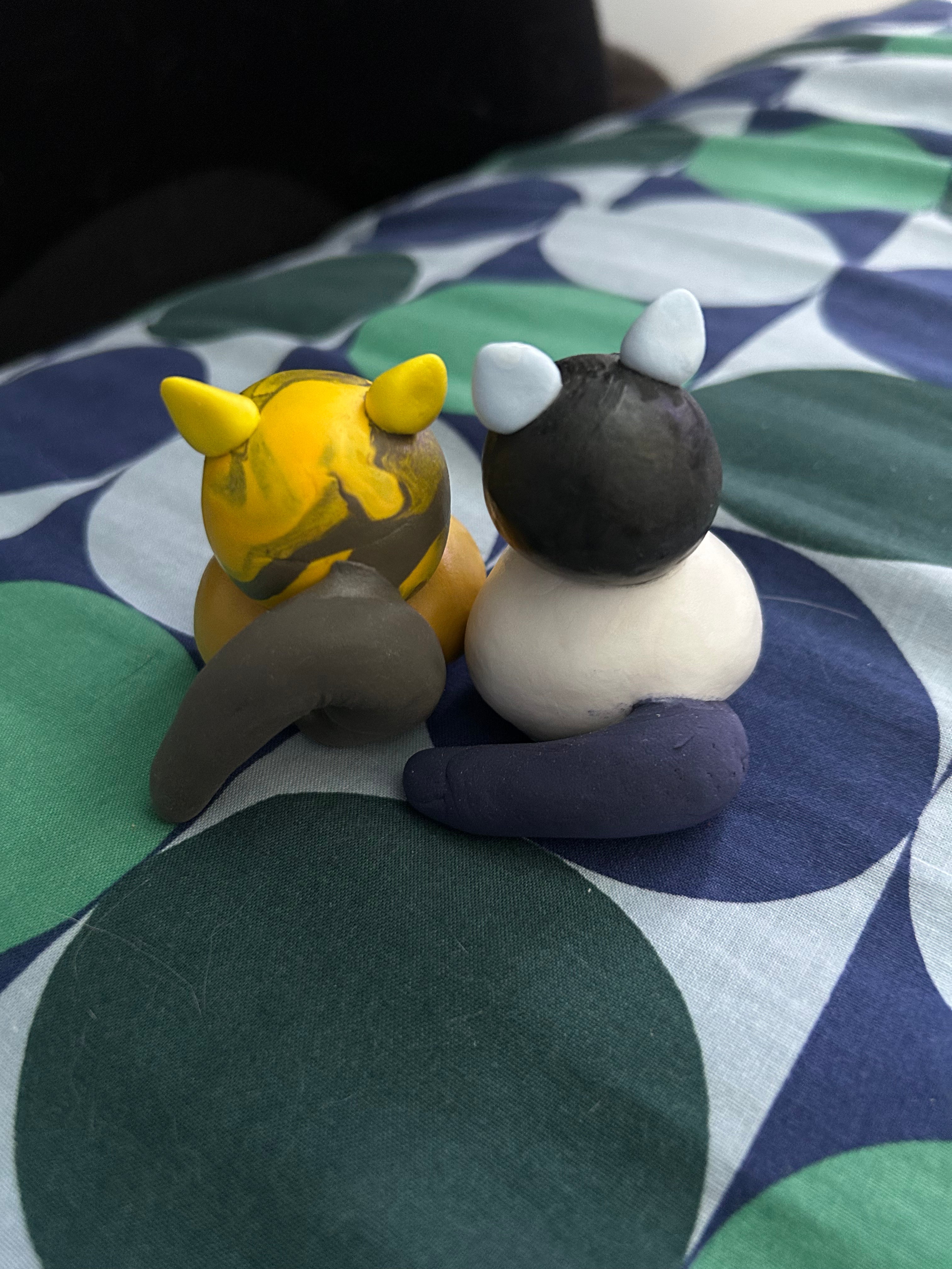 Cute Kitty Friends (Natural or Glazed)