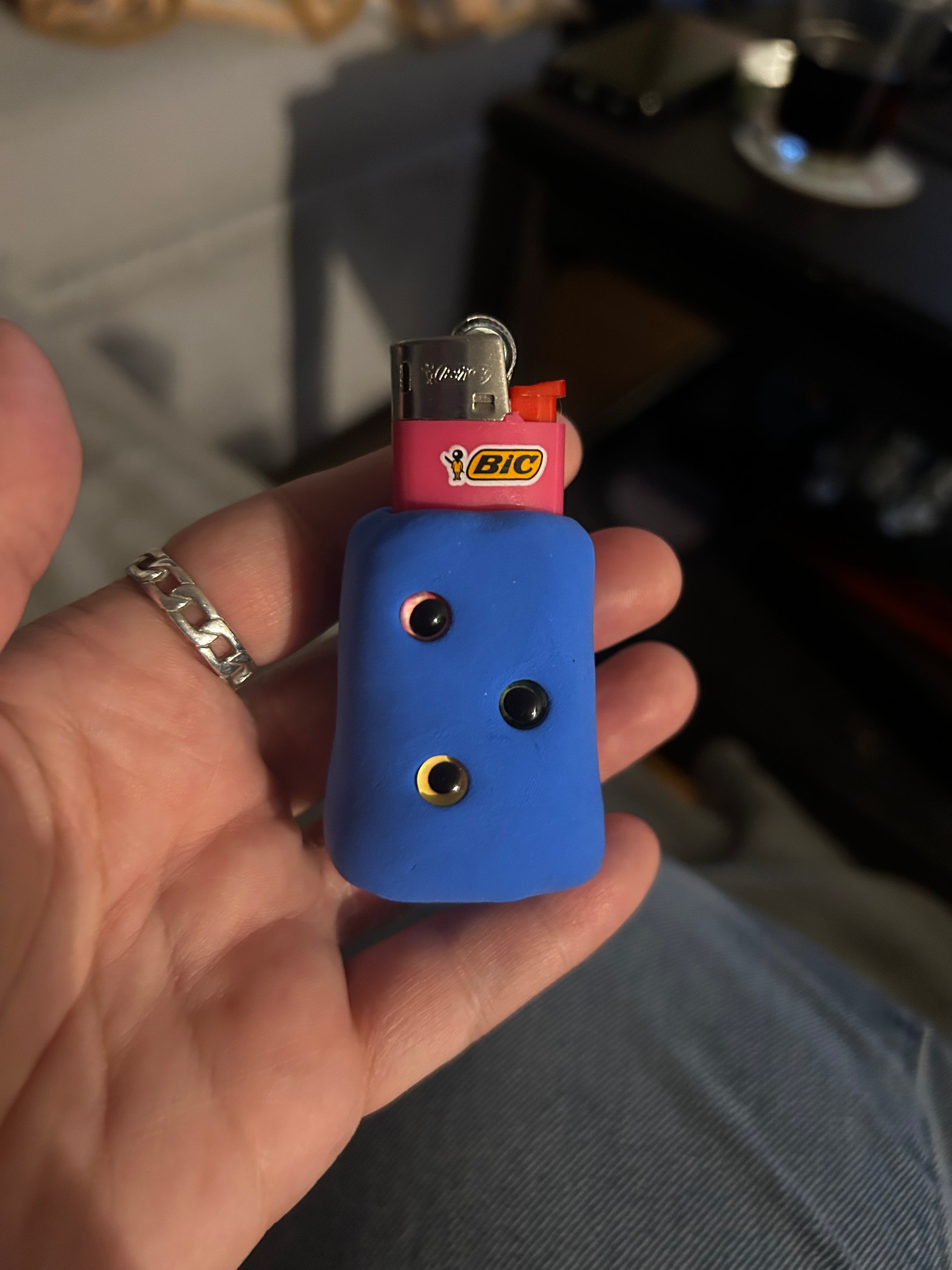 Eyeball Lighter Cover (Natural or Glazed)