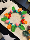 Berry & Bloom Clay Wreath | Handmade Polymer Clay Candle Ring